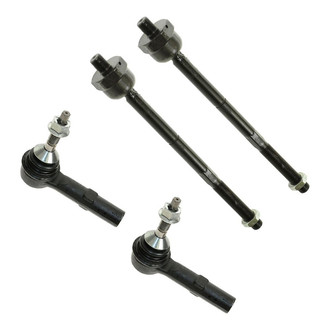TRQ® - Front Driver and Passenger Side Inner and Outer Steering Tie Rod End Kit