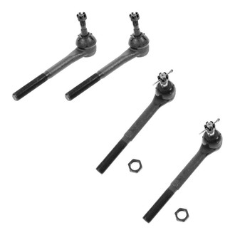 TRQ® - Front Driver and Passenger Side Inner and Outer Steering Tie Rod End Kit