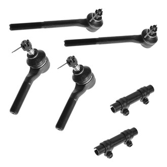 TRQ® - Front Driver and Passenger Side Inner and Outer Steering Tie Rod End Kit