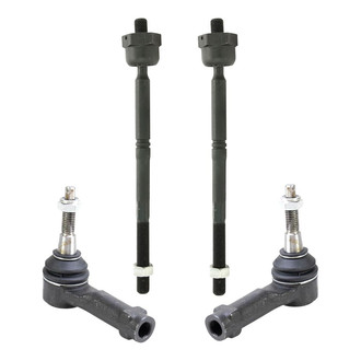 TRQ® - Front Driver and Passenger Side Inner and Outer Steering Tie Rod End Kit