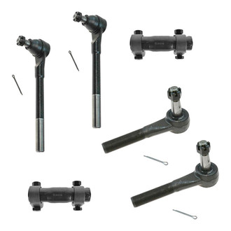 TRQ® - Front Driver and Passenger Side Inner and Outer Steering Tie Rod End Kit