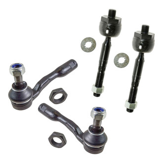 TRQ® - Front Driver and Passenger Side Steering Tie Rod End Kit
