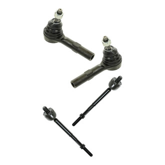 TRQ® - Front Driver and Passenger Side Steering Tie Rod End Kit