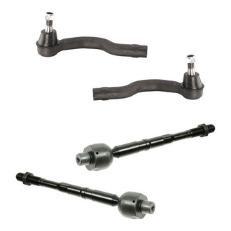 TRQ® - Front Driver and Passenger Side Inner and Outer Steering Tie Rod End Kit