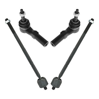 TRQ® - Front Driver and Passenger Side Inner and Outer Steering Tie Rod End Kit