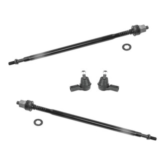 TRQ® - Front Driver and Passenger Side Inner and Outer Steering Tie Rod End Kit
