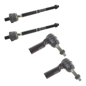 TRQ® - Front Driver and Passenger Side Inner and Outer Steering Tie Rod End Kit