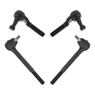 TRQ® - Front Driver and Passenger Side Inner and Outer Steering Tie Rod End Kit