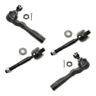 TRQ® - Front Driver and Passenger Side Steering Tie Rod End Kit