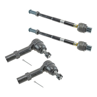 TRQ® - Front Driver and Passenger Side Steering Tie Rod End Kit