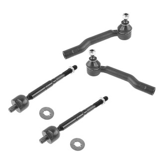 TRQ® - Front Driver and Passenger Side Steering Tie Rod End Kit
