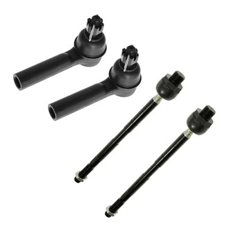 TRQ® - Front Driver and Passenger Side Inner and Outer Steering Tie Rod End Kit