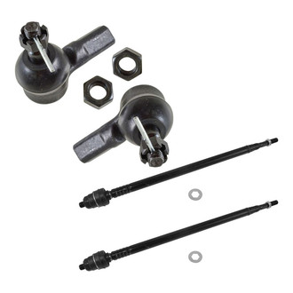 TRQ® - Front Driver and Passenger Side Inner and Outer Steering Tie Rod End Kit