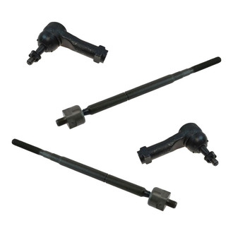 TRQ® - Front Driver and Passenger Side Steering Tie Rod End Kit