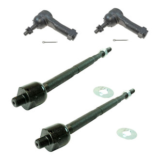 TRQ® - Front Driver and Passenger Side Steering Tie Rod End Kit