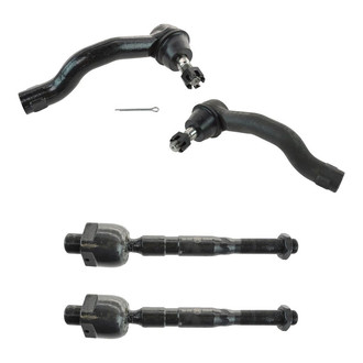TRQ® - Front Driver and Passenger Side Inner and Outer Steering Tie Rod End Kit