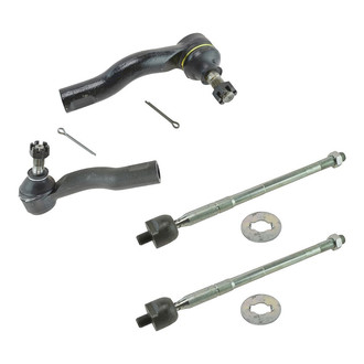 TRQ® - Front Driver and Passenger Side Inner and Outer Steering Tie Rod End Kit