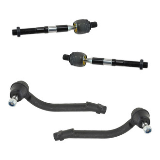 TRQ® - Front Driver and Passenger Side Steering Tie Rod End Kit