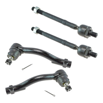 TRQ® - Front Driver and Passenger Side Inner and Outer Steering Tie Rod End Kit