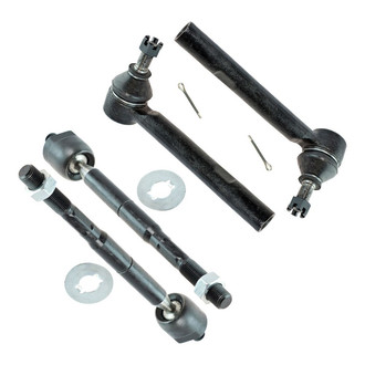 TRQ® - Front Driver and Passenger Side Steering Tie Rod End Kit
