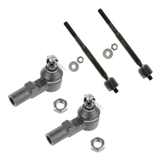 TRQ® - Front Driver and Passenger Side Inner and Outer Steering Tie Rod End Kit