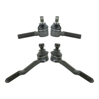 TRQ® - Front Driver and Passenger Side Inner and Outer Steering Tie Rod End Kit
