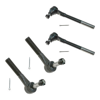 TRQ® - Front Driver and Passenger Side Inner and Outer Steering Tie Rod End Kit