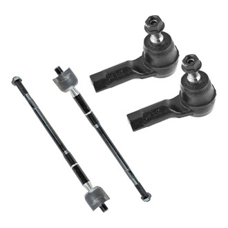 TRQ® - Front Driver and Passenger Side Inner and Outer Steering Tie Rod End Kit