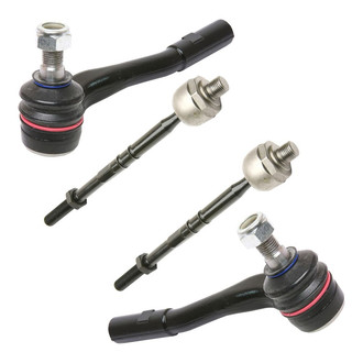 TRQ® - Front Driver and Passenger Side Inner and Outer Steering Tie Rod End Kit