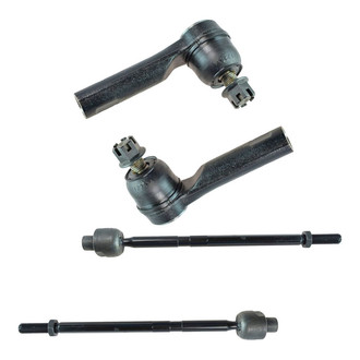 TRQ® - Front Driver and Passenger Side Inner and Outer Steering Tie Rod End Kit