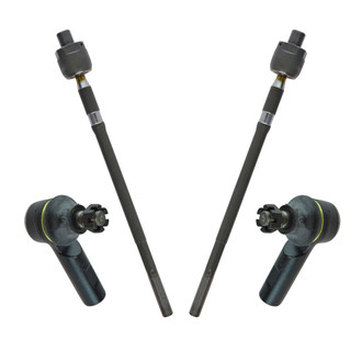TRQ® - Front Driver and Passenger Side Inner and Outer Steering Tie Rod End Kit