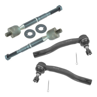 TRQ® - Front Driver and Passenger Side Steering Tie Rod End Kit