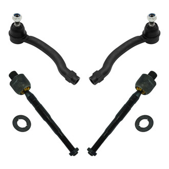 TRQ® - Front Driver and Passenger Side Steering Tie Rod End Kit