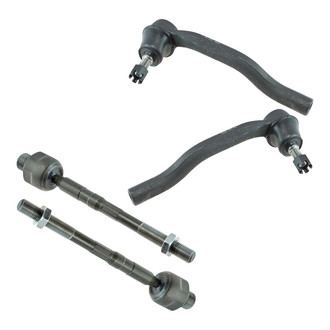 TRQ® - Front Driver and Passenger Side Steering Tie Rod End Kit