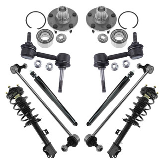 TRQ® - Front and Rear Shock Absorber and Suspension Kit