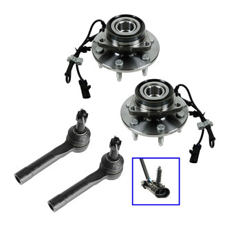 TRQ® - Front Steering Tie Rods and Suspension Kit
