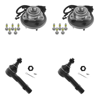 TRQ® - Front Steering Tie Rods and Suspension Kit