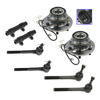TRQ® - Front Steering Tie Rods and Suspension Kit