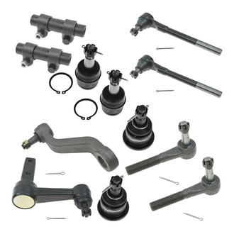 TRQ® - Front Steering Tie Rods and Suspension Kit