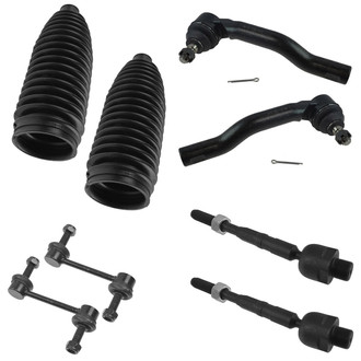 TRQ® - Front Steering Tie Rods and Suspension Kit