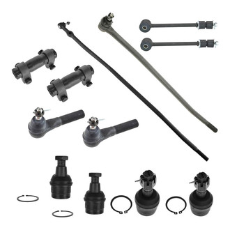 TRQ® - Front Steering Tie Rods and Suspension Kit