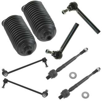 TRQ® - Front Steering Tie Rods and Suspension Kit