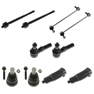 TRQ® - Front Steering Tie Rods and Suspension Kit