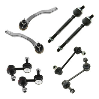 TRQ® - Front and Rear Steering Tie Rods and Suspension Kit