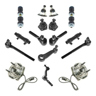 TRQ® - Front Steering Tie Rods and Suspension Kit