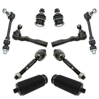TRQ® - Front Steering Tie Rods and Suspension Kit