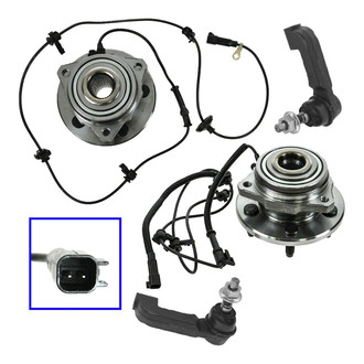 TRQ® - Front Steering Tie Rods and Suspension Kit