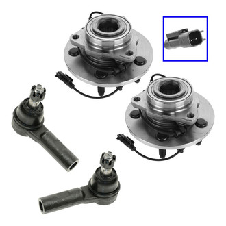TRQ® - Front Steering Tie Rods and Suspension Kit