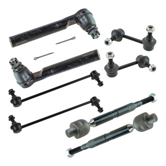 TRQ® - Front and Rear Steering Tie Rods and Suspension Kit