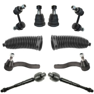 TRQ® - Front Steering Tie Rods and Suspension Kit